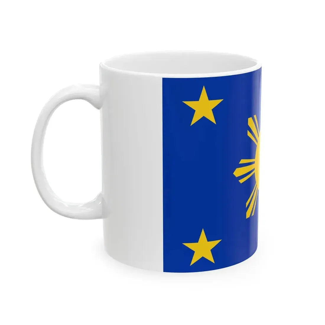 Naval Jack of the Philippines (Philippines) White Coffee Mug - Go Mug Yourself