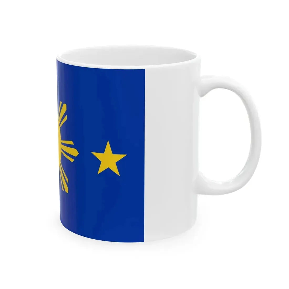 Naval Jack of the Philippines (Philippines) White Coffee Mug - Go Mug Yourself