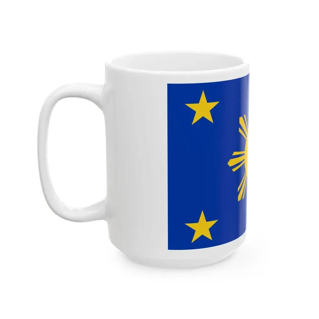 Naval Jack of the Philippines (Philippines) White Coffee Mug - Go Mug Yourself