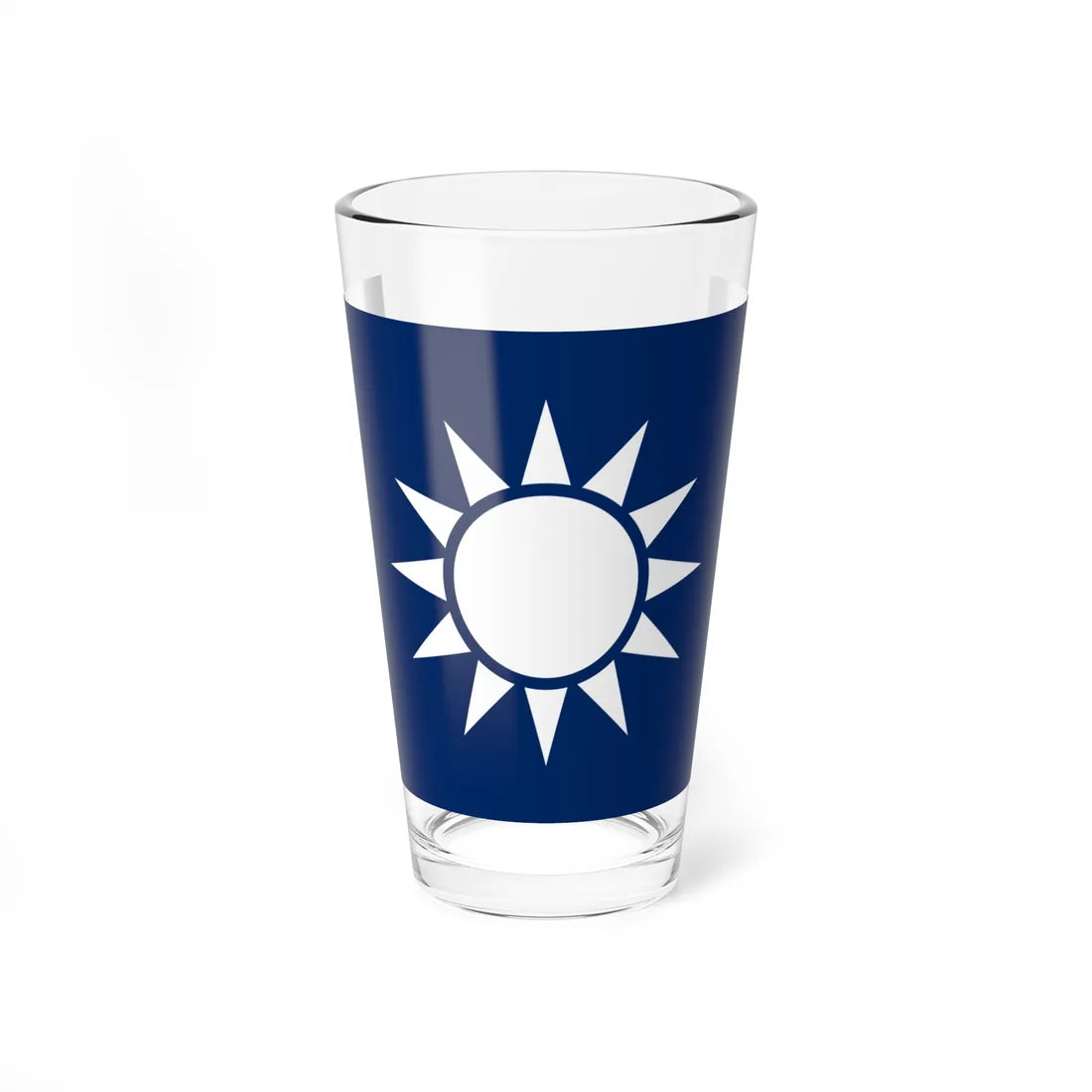 Naval Jack of the Republic of China alternate shade (China) Pint Glass 16oz 16oz - Go Mug Yourself