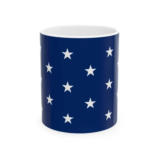 Naval jack of the United States 1795-1818 (United States) White Coffee Mug 11oz - Go Mug Yourself