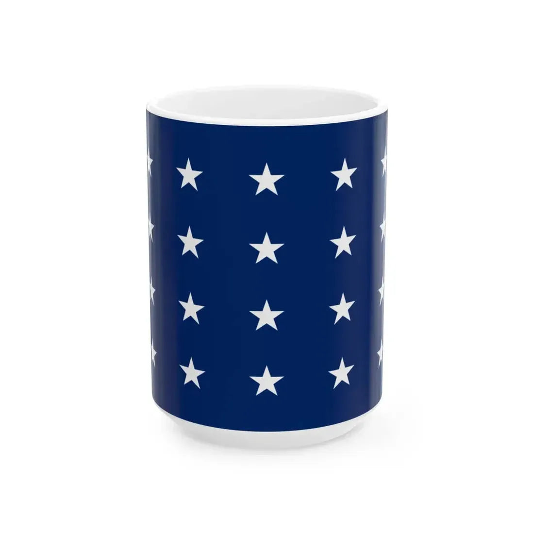 Naval jack of the United States 1818-1819 (United States) White Coffee Mug 15oz - Go Mug Yourself
