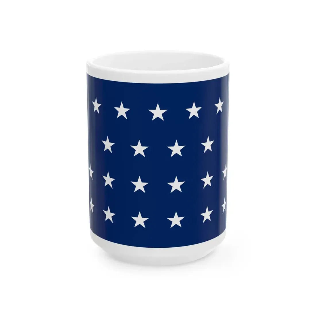 Naval jack of the United States 1819-1820 (United States) White Coffee Mug 15oz - Go Mug Yourself