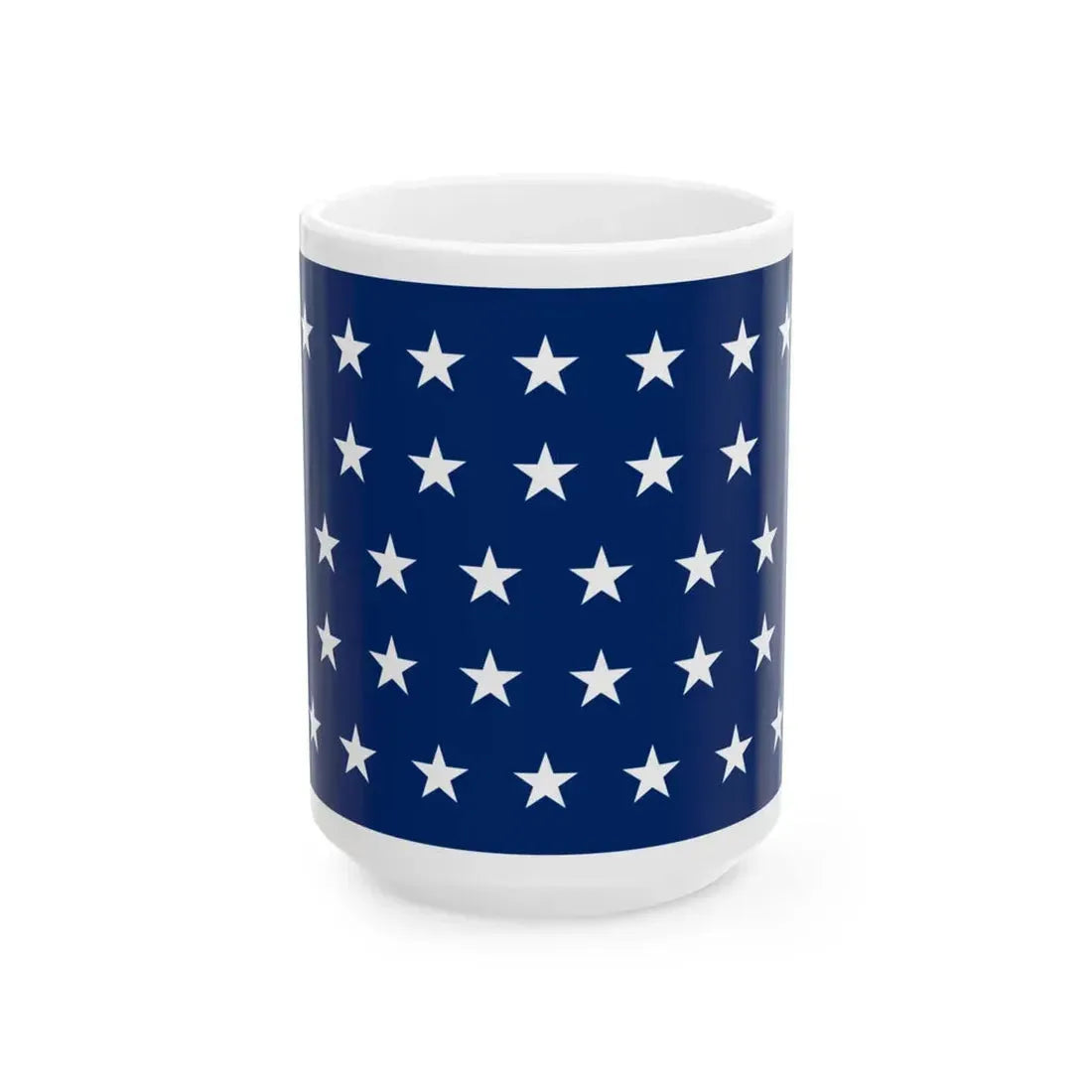 Naval jack of the United States 1851-1858 (United States) White Coffee Mug 15oz - Go Mug Yourself