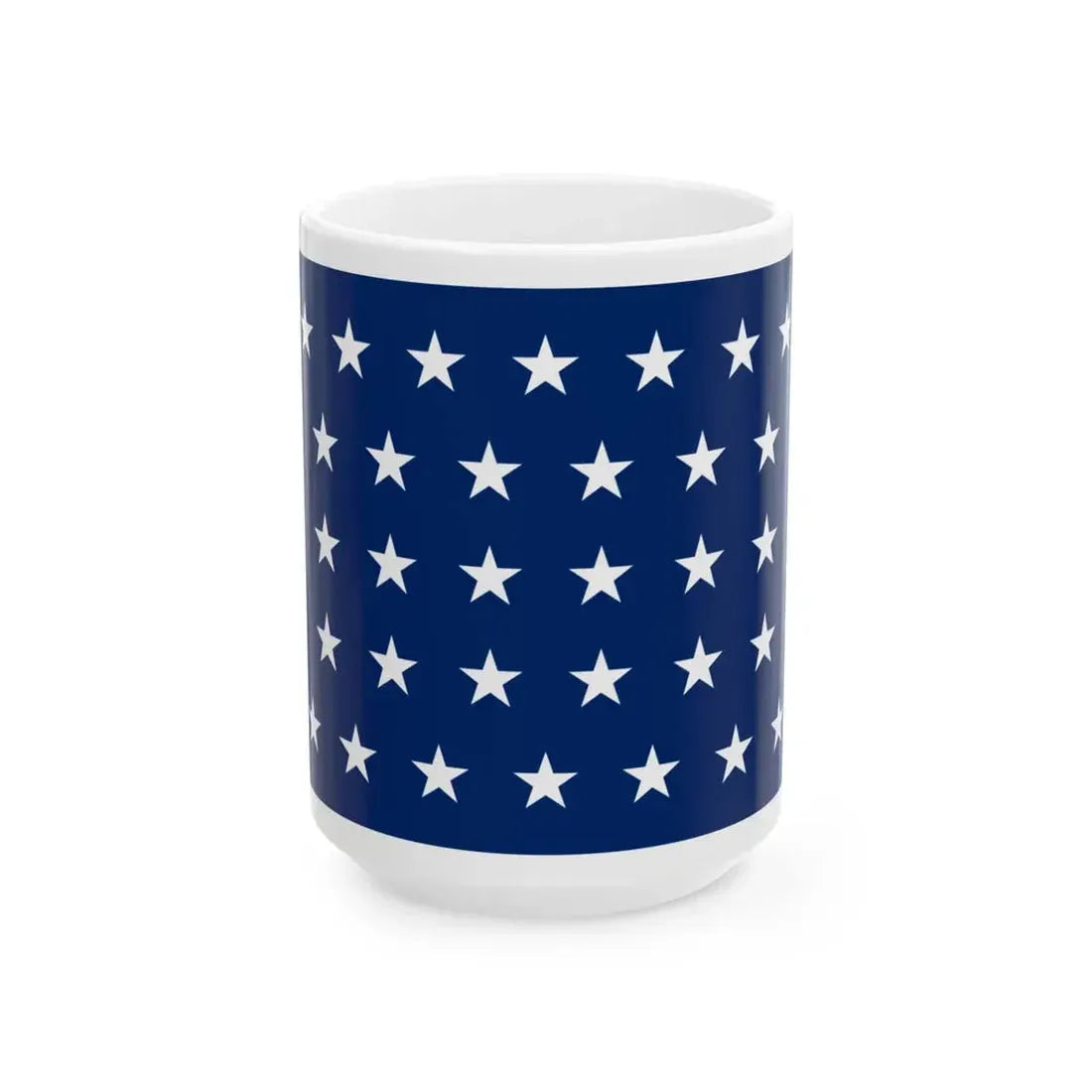 Naval jack of the United States 1858-1859 (United States) White Coffee Mug 15oz - Go Mug Yourself
