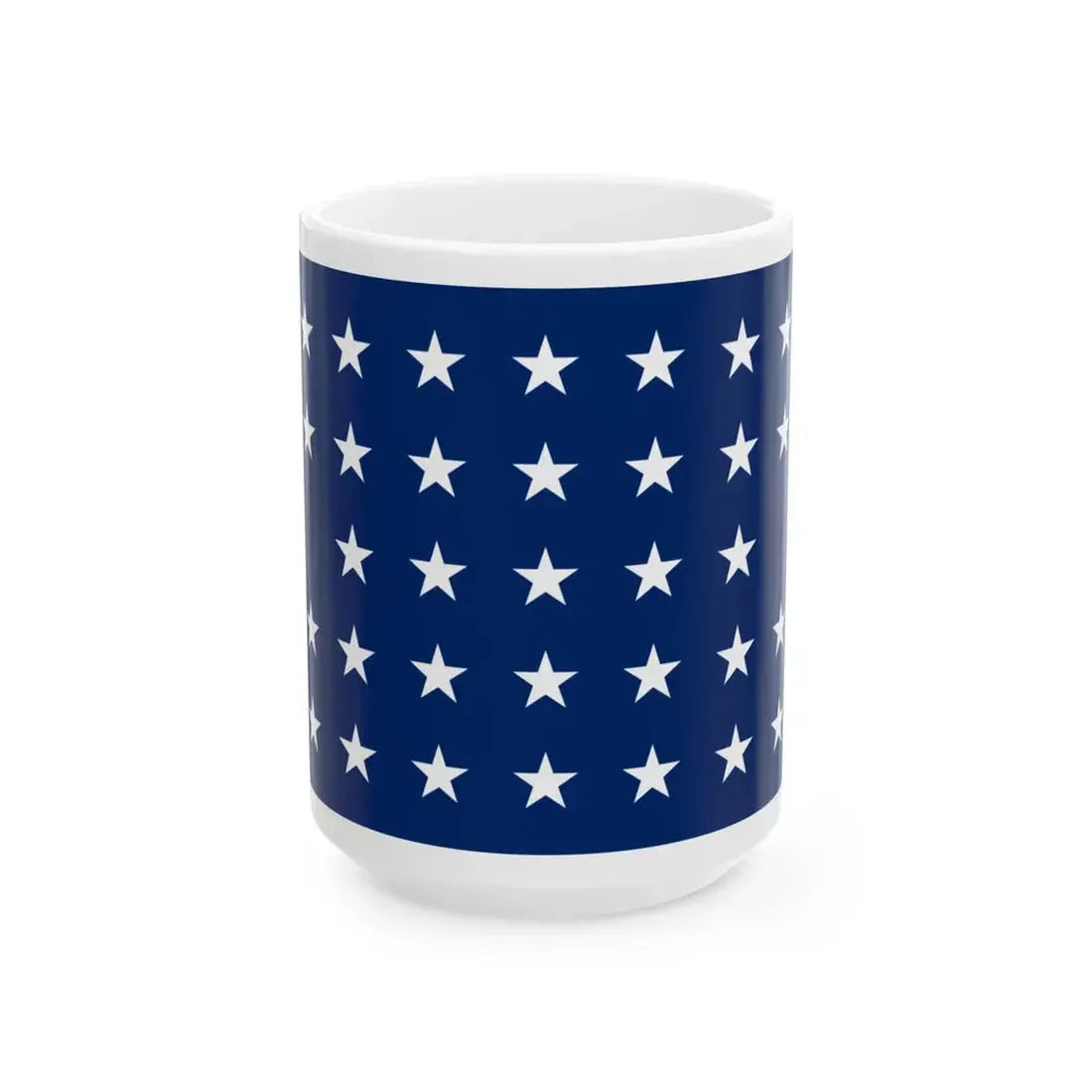 Naval jack of the United States 1859-1861 (United States) White Coffee Mug 15oz - Go Mug Yourself