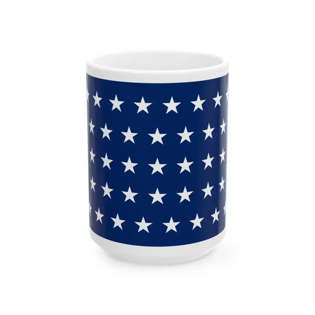 Naval jack of the United States 1867-1877 (United States) White Coffee Mug 15oz - Go Mug Yourself