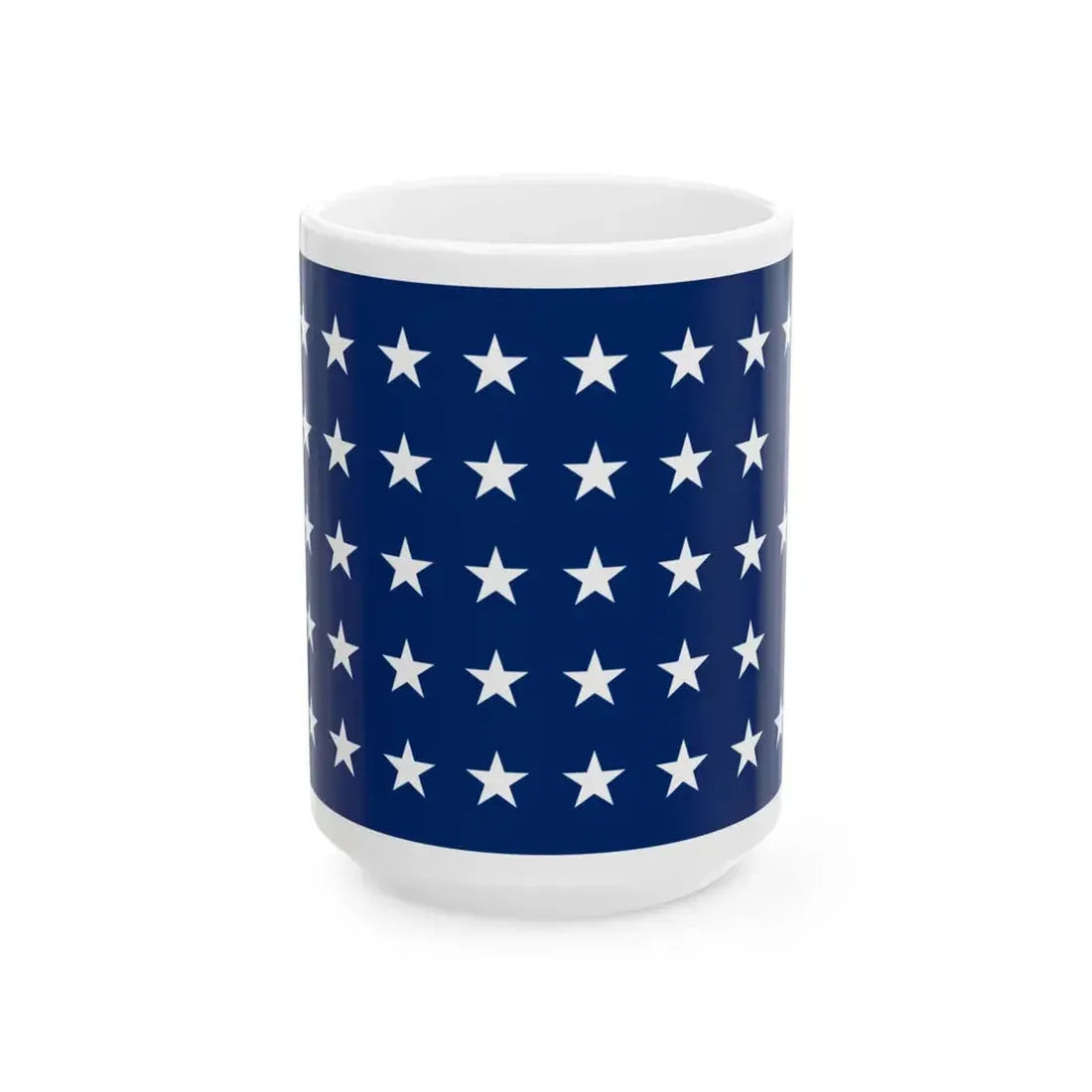 Naval jack of the United States 1877-1890 (United States) White Coffee Mug 15oz - Go Mug Yourself
