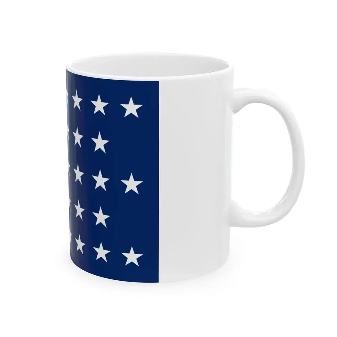Naval jack of the United States 1877-1890 (United States) White Coffee Mug - Go Mug Yourself