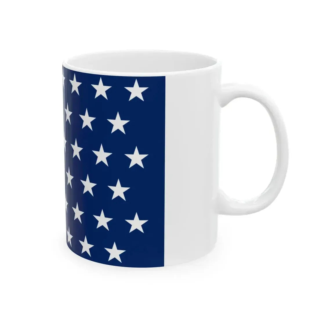 Naval jack of the United States 1890-1891 (United States) White Coffee Mug - Go Mug Yourself