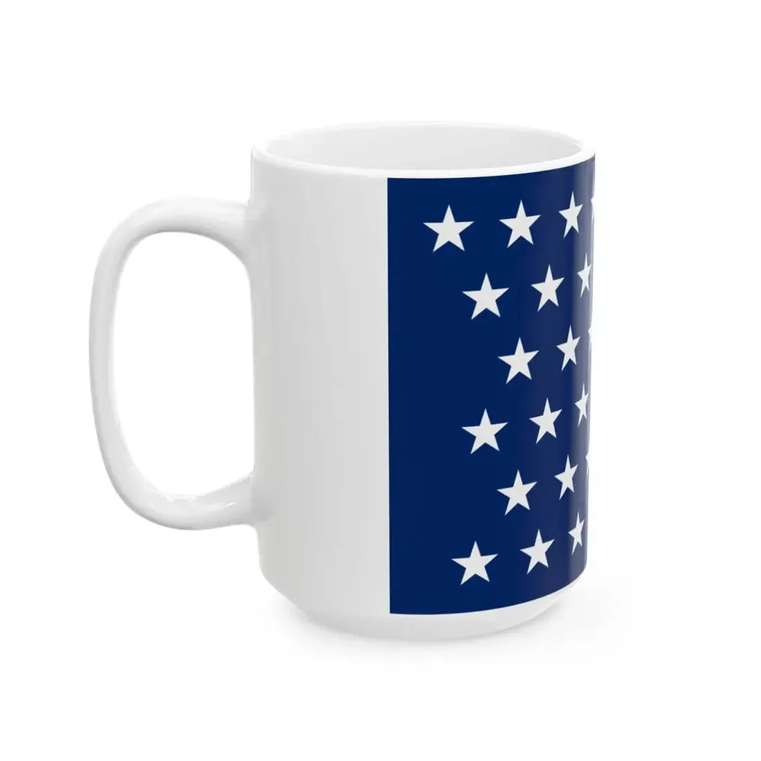 Naval jack of the United States 1890-1891 (United States) White Coffee Mug - Go Mug Yourself
