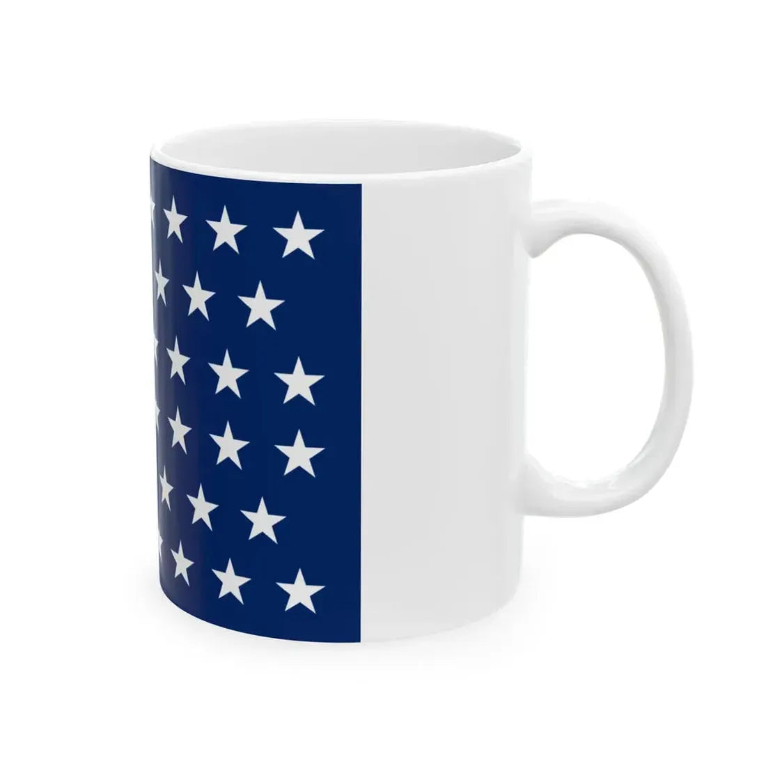 Naval jack of the United States 1908-1912 (United States) White Coffee Mug - Go Mug Yourself
