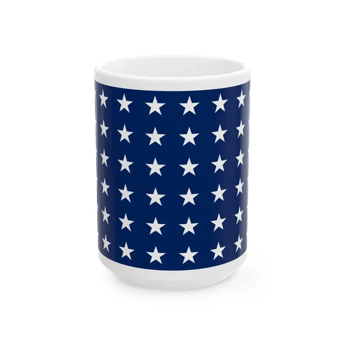 Naval jack of the United States 1912-1959 (United States) White Coffee Mug 15oz - Go Mug Yourself