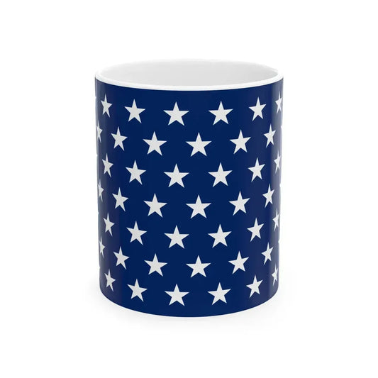 Naval jack of the United States 1959-1960 (United States) White Coffee Mug 11oz - Go Mug Yourself