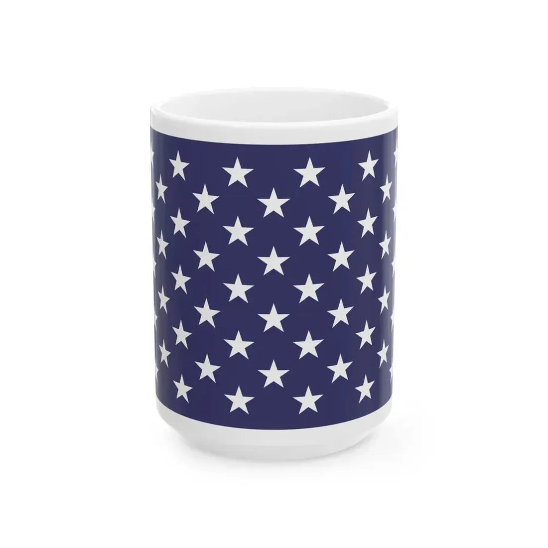 Naval jack of the United States (United States) White Coffee Mug 15oz - Go Mug Yourself