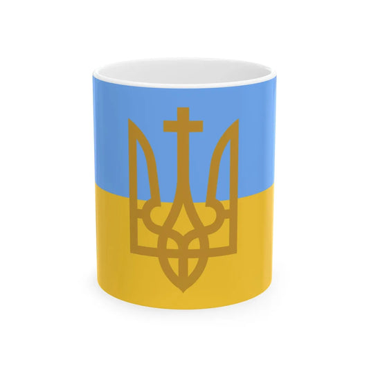 Naval Jack of Ukraine 1918-1921 (Ukraine) White Coffee Mug 11oz - Go Mug Yourself