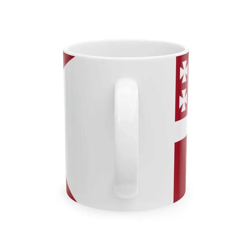 Naval Rank Flag of Denmark - Counter admiral 1858 (Denmark) White Coffee Mug - Go Mug Yourself