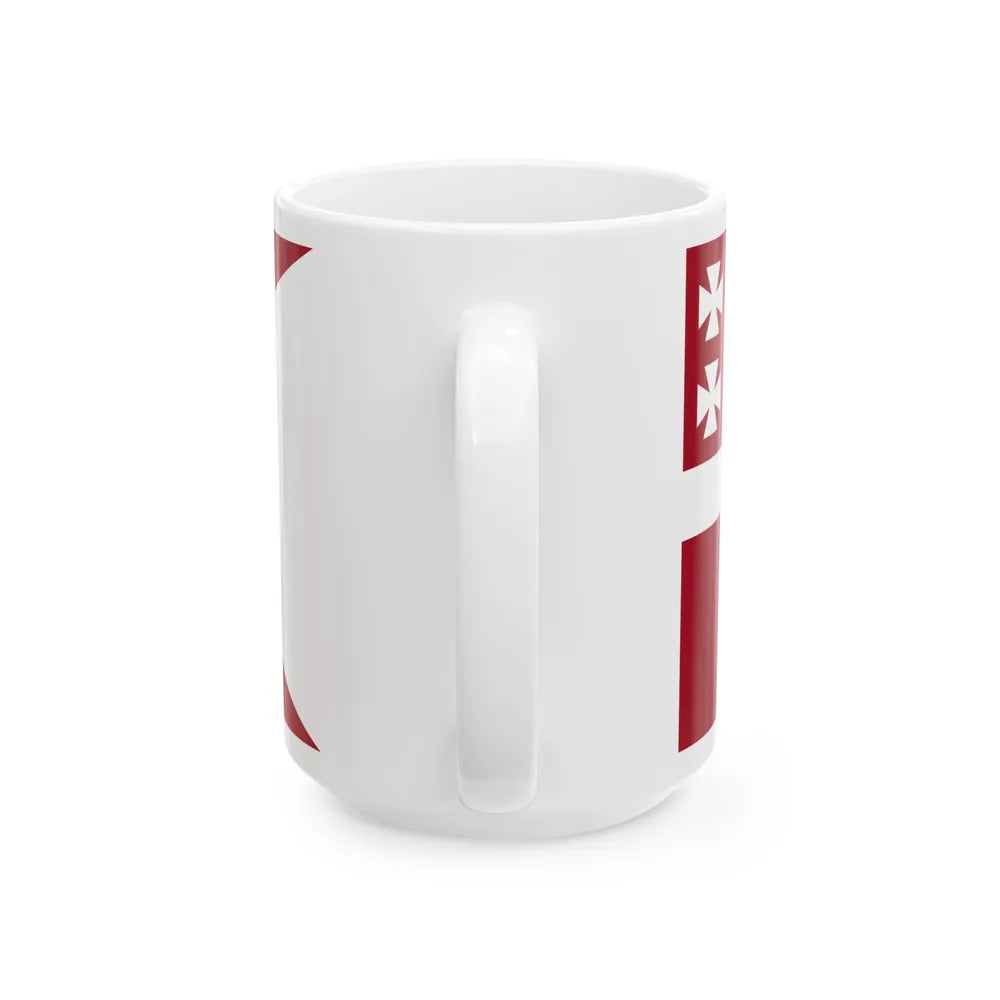 Naval Rank Flag of Denmark - Counter admiral 1858 (Denmark) White Coffee Mug - Go Mug Yourself