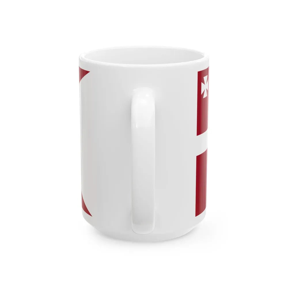Naval Rank Flag of Denmark - Counter admiral 1880 (Denmark) White Coffee Mug - Go Mug Yourself