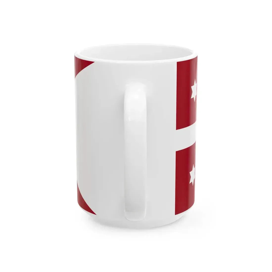 Naval Rank Flag of Denmark - Rear Admiral (Denmark) White Coffee Mug - Go Mug Yourself