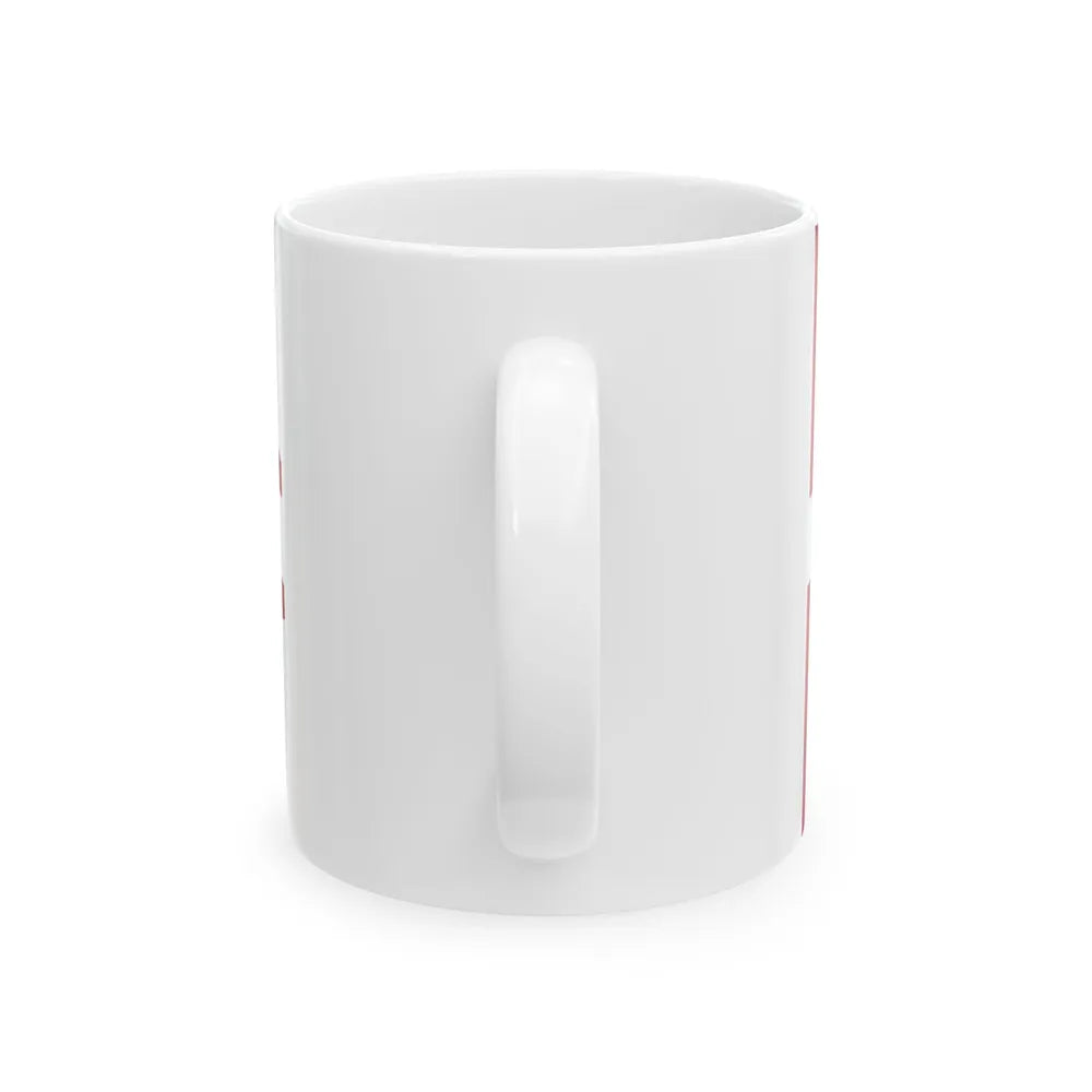 Naval Rank Flag of Denmark - Senior Officer Afloat (Denmark) White Coffee Mug - Go Mug Yourself