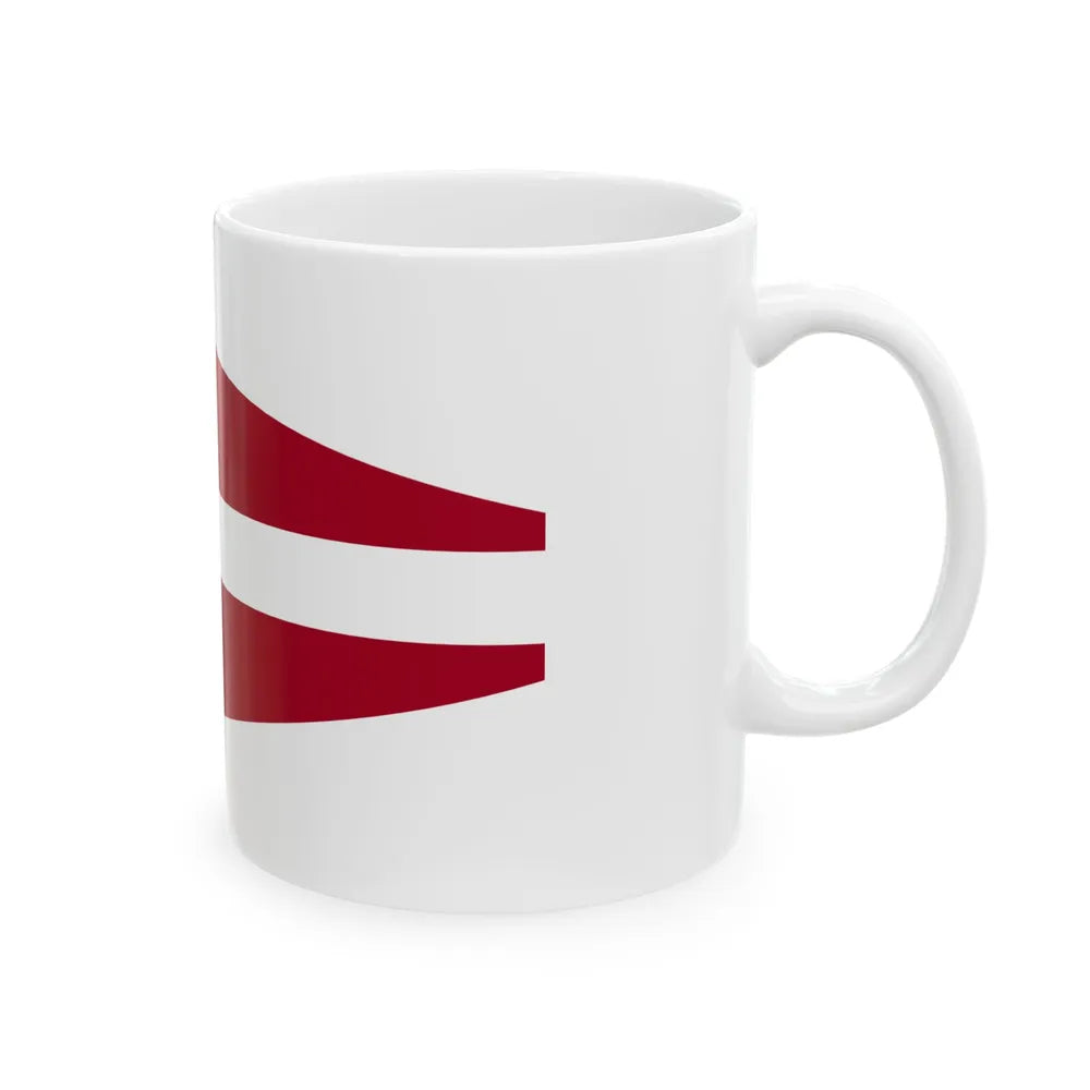Naval Rank Flag of Denmark - Senior Officer Afloat (Denmark) White Coffee Mug - Go Mug Yourself