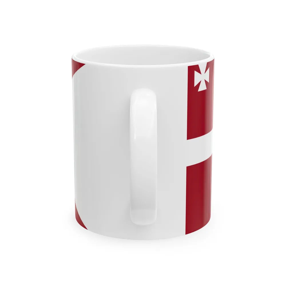 Naval Rank Flag of Denmark - Vice Admiral 1880 (Denmark) White Coffee Mug - Go Mug Yourself