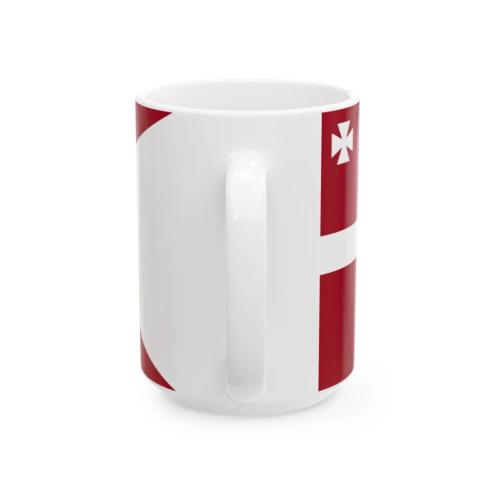 Naval Rank Flag of Denmark - Vice Admiral 1880 (Denmark) White Coffee Mug - Go Mug Yourself