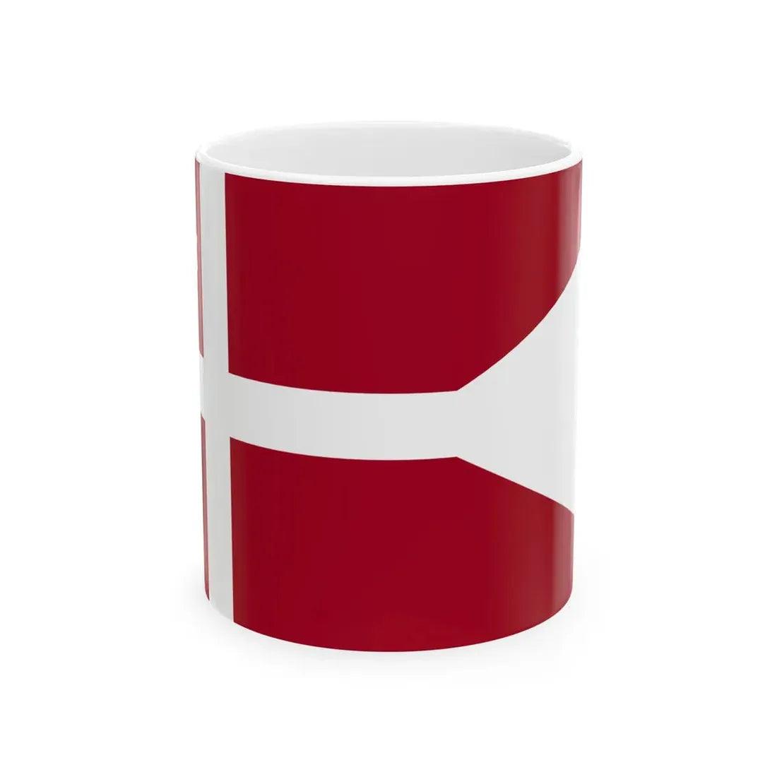 Naval Rank Flag of Denmark - Vice Admiral (Denmark) White Coffee Mug 11oz - Go Mug Yourself