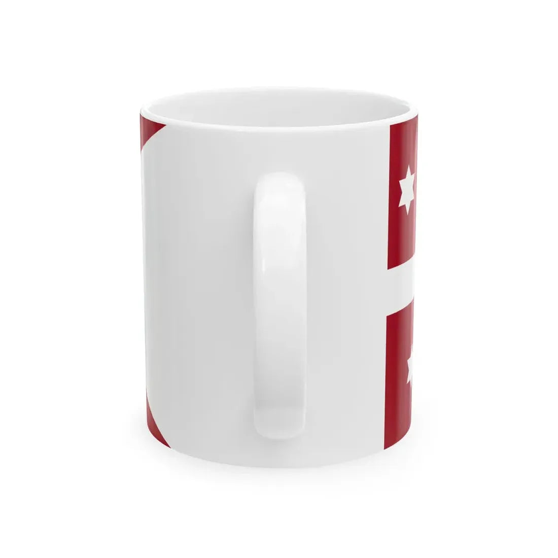 Naval Rank Flag of Denmark - Vice Admiral (Denmark) White Coffee Mug - Go Mug Yourself