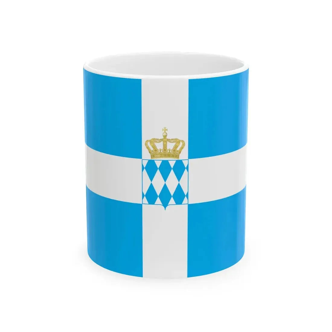 Naval Royal Standard of Greece 1833-1858 (Greece) White Coffee Mug 11oz - Go Mug Yourself