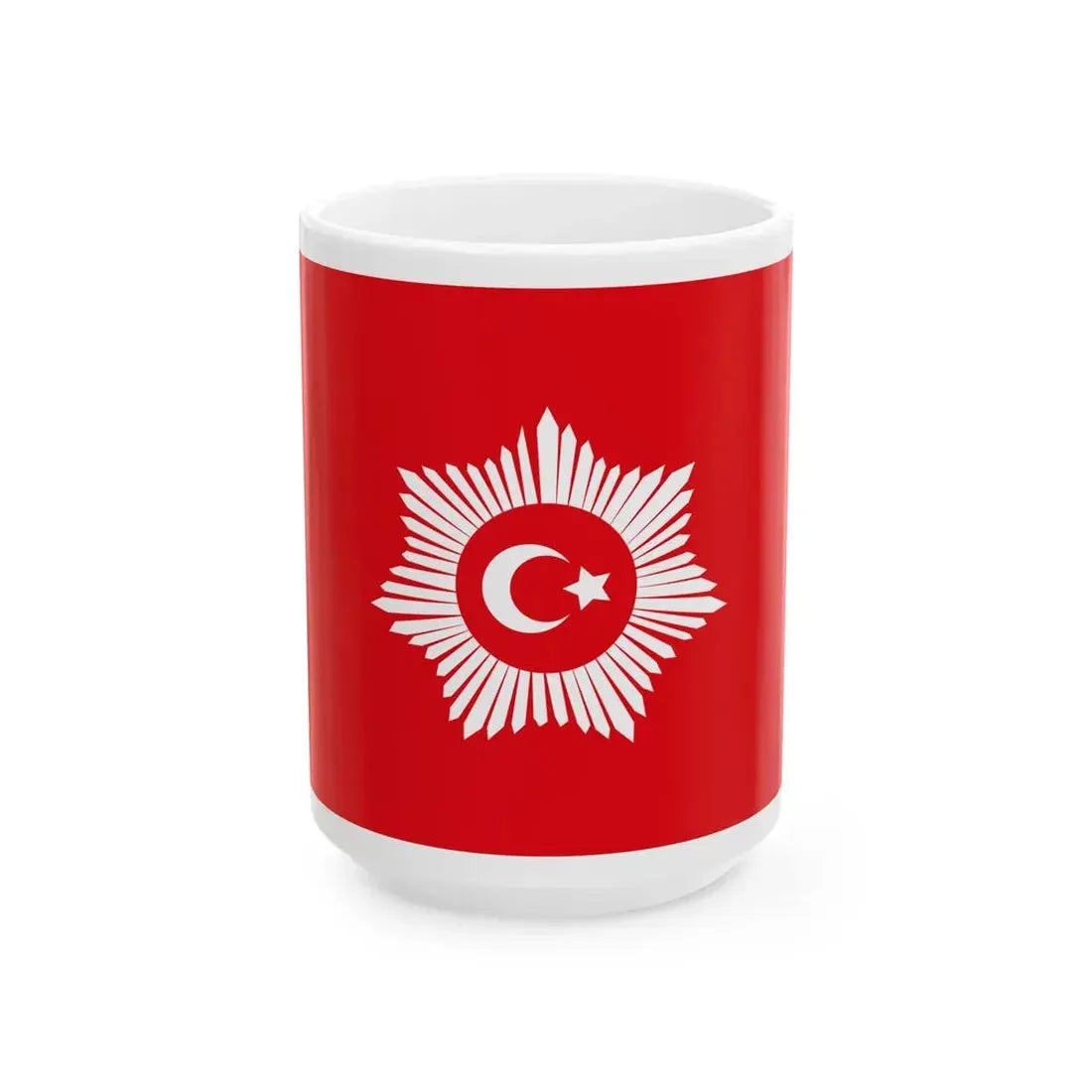 Naval standard of the Ottoman Sultan (Oman) White Coffee Mug 15oz - Go Mug Yourself