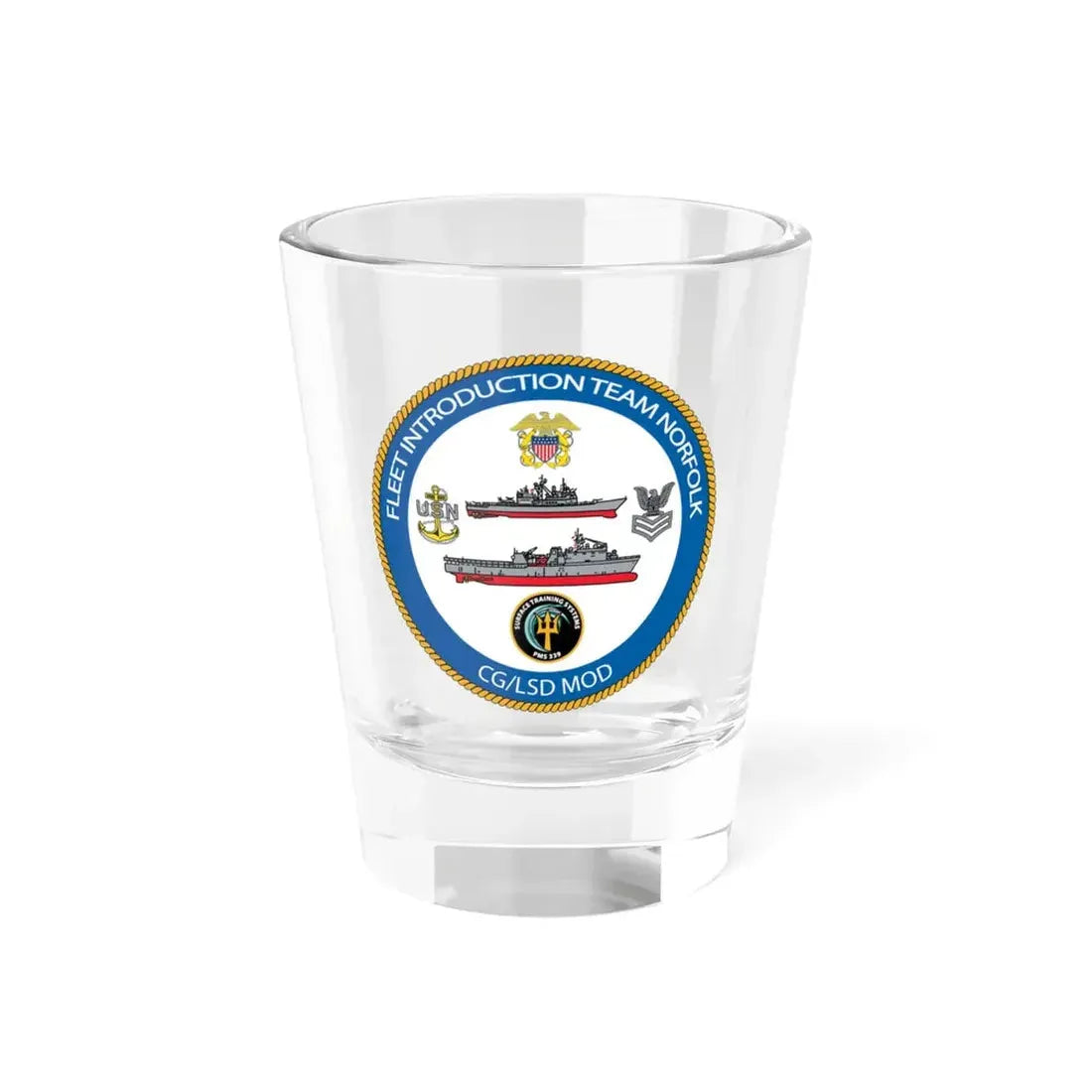 NAVSEA Fit Norfolk (U.S. Navy) Shot Glass 1.5oz 1.5oz - Go Mug Yourself