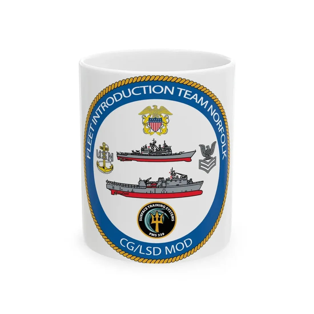 NAVSEA Fit Norfolk (U.S. Navy) White Coffee Mug - Go Mug Yourself