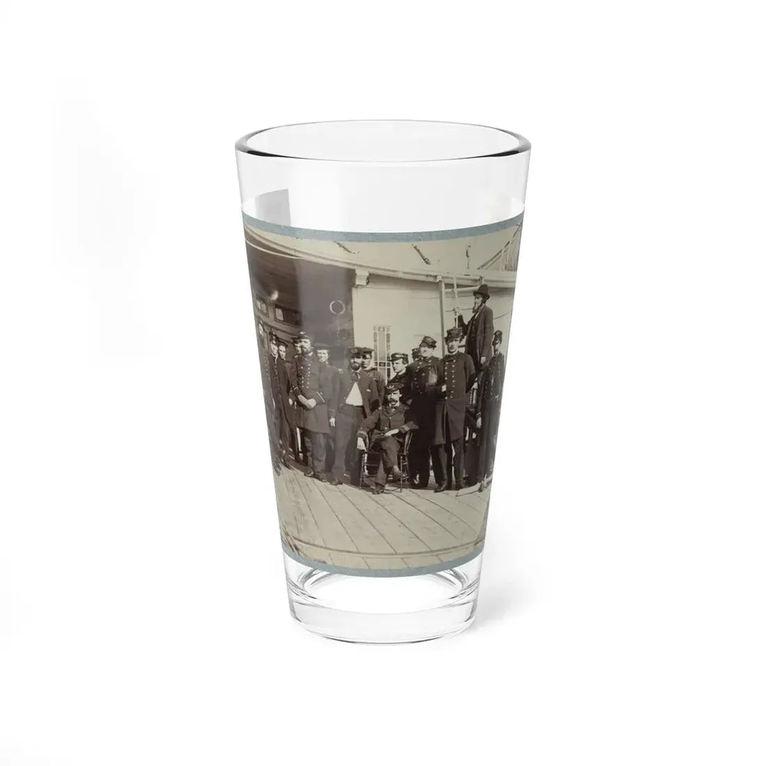 Navy Crewmen On The Deck Of A Ship (U.S. Civil War) Pint Glass 16oz 16oz - Go Mug Yourself