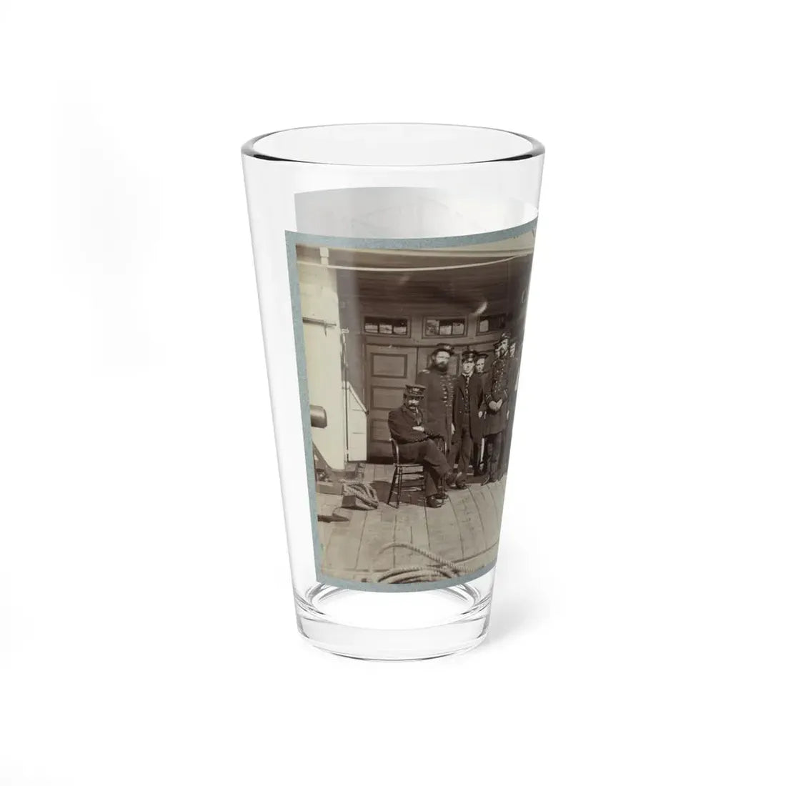 Navy Crewmen On The Deck Of A Ship (U.S. Civil War) Pint Glass 16oz - Go Mug Yourself