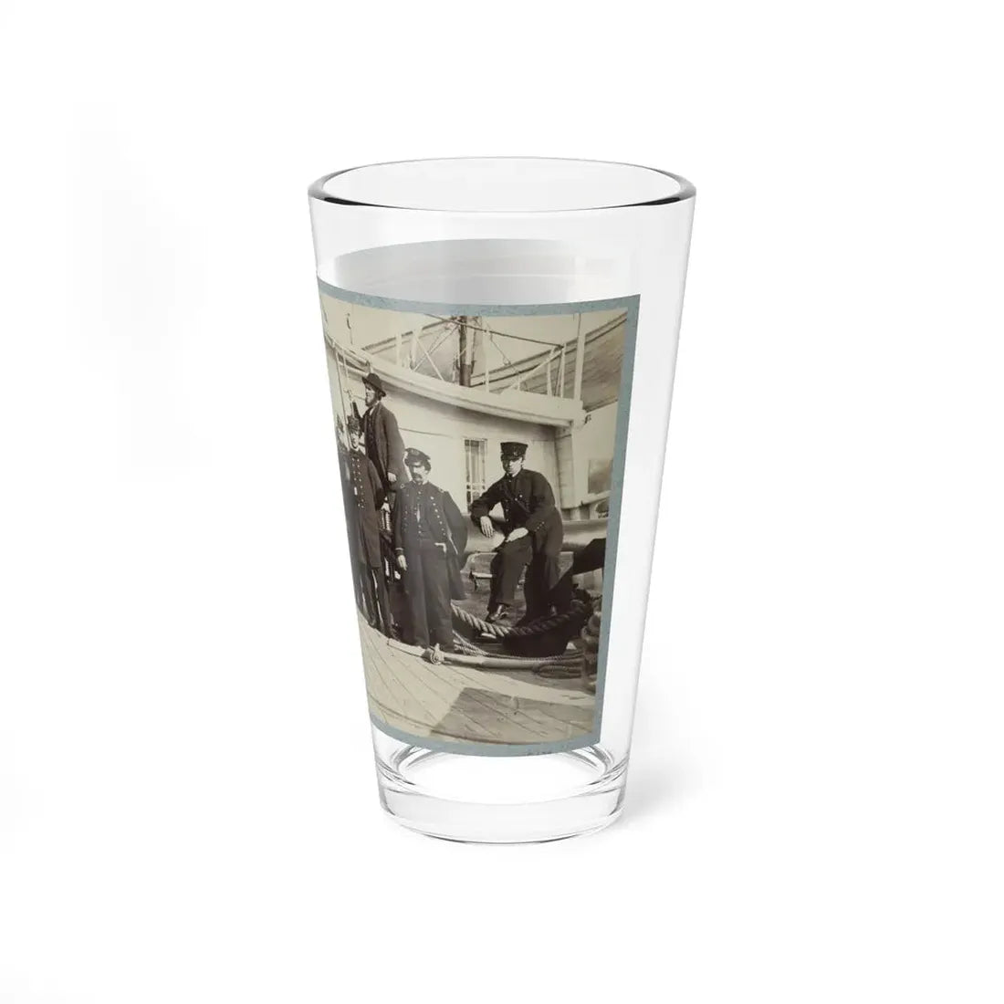 Navy Crewmen On The Deck Of A Ship (U.S. Civil War) Pint Glass 16oz - Go Mug Yourself