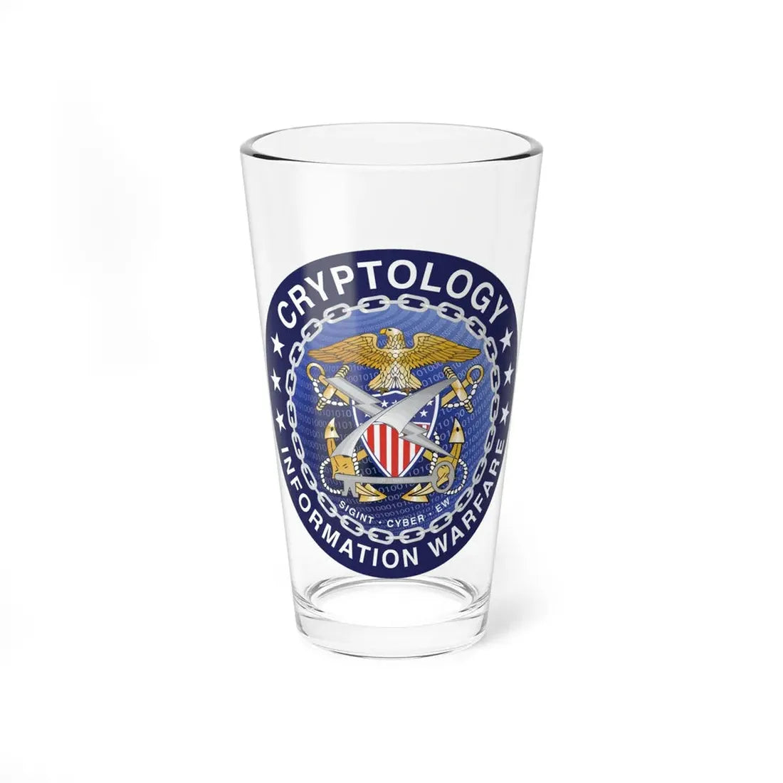 Navy cryptologic community (U.S. Navy) Pint Glass 16oz 16oz - Go Mug Yourself