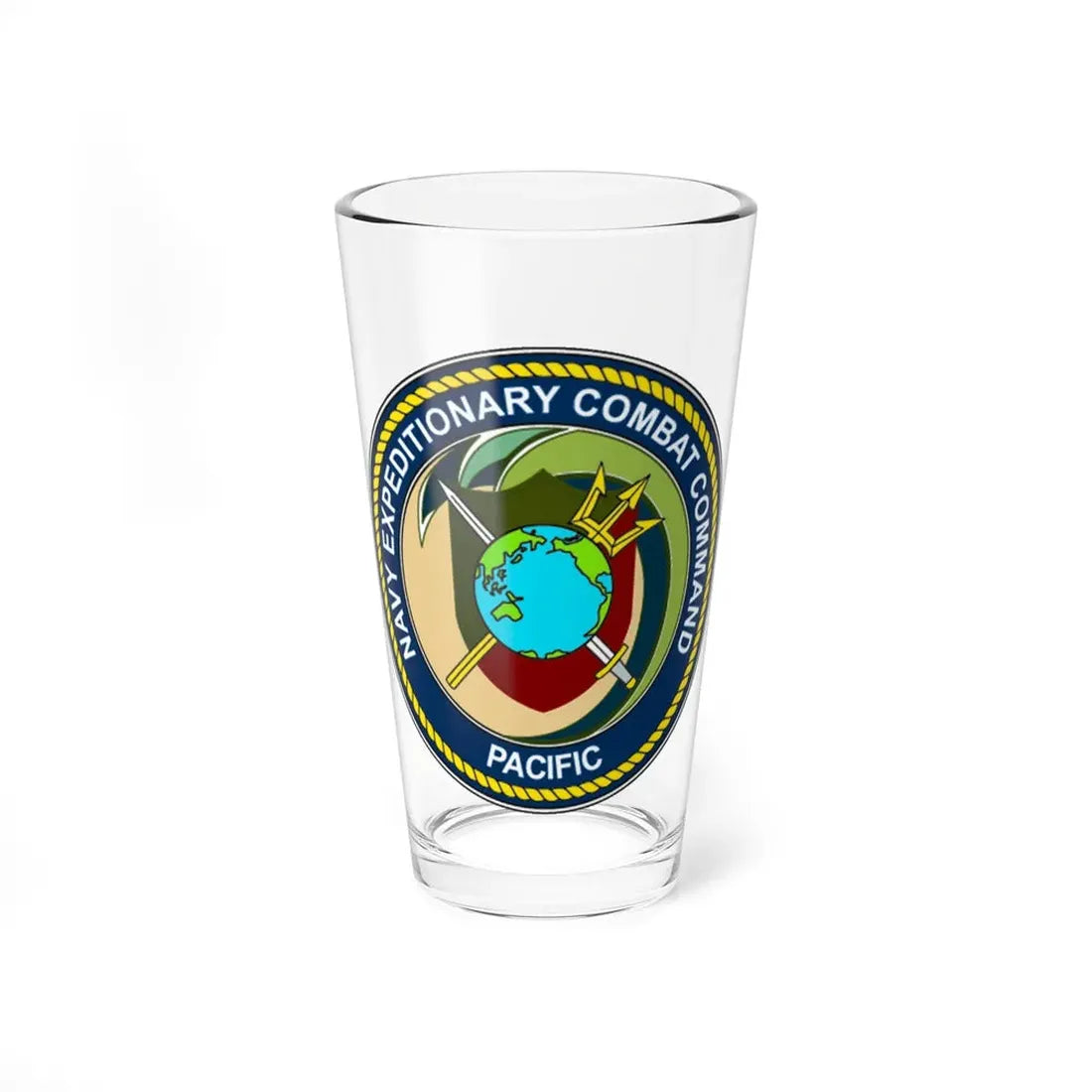 Navy Expeditionary Combat Command Pacific NECC Pacific (U.S. Navy) Pint Glass 16oz 16oz - Go Mug Yourself