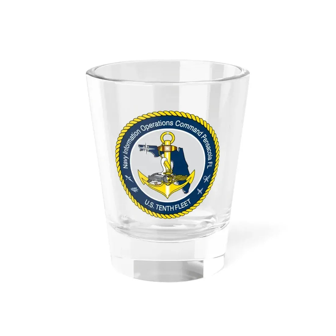 Navy Information Operations Command Pensacola FL US Tenth Fleet (U.S. Navy) Shot Glass 1.5oz 1.5oz - Go Mug Yourself