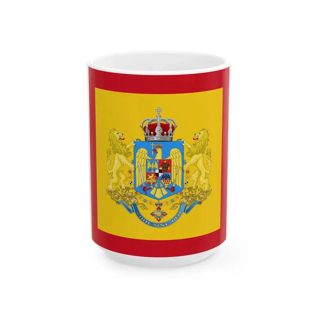 Navy Jack of Romania 1921 (Moldova) White Coffee Mug 15oz - Go Mug Yourself