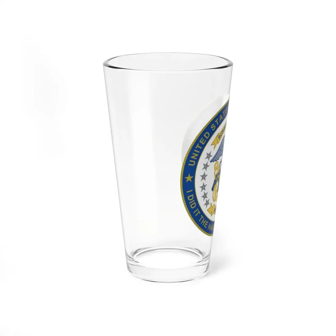 Navy Mustang I did it the hard way I earned it (U.S. Navy) Pint Glass 16oz - Go Mug Yourself