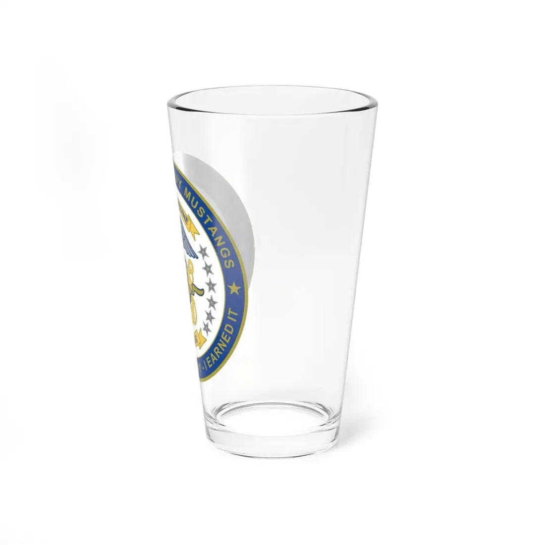 Navy Mustang I did it the hard way I earned it (U.S. Navy) Pint Glass 16oz - Go Mug Yourself