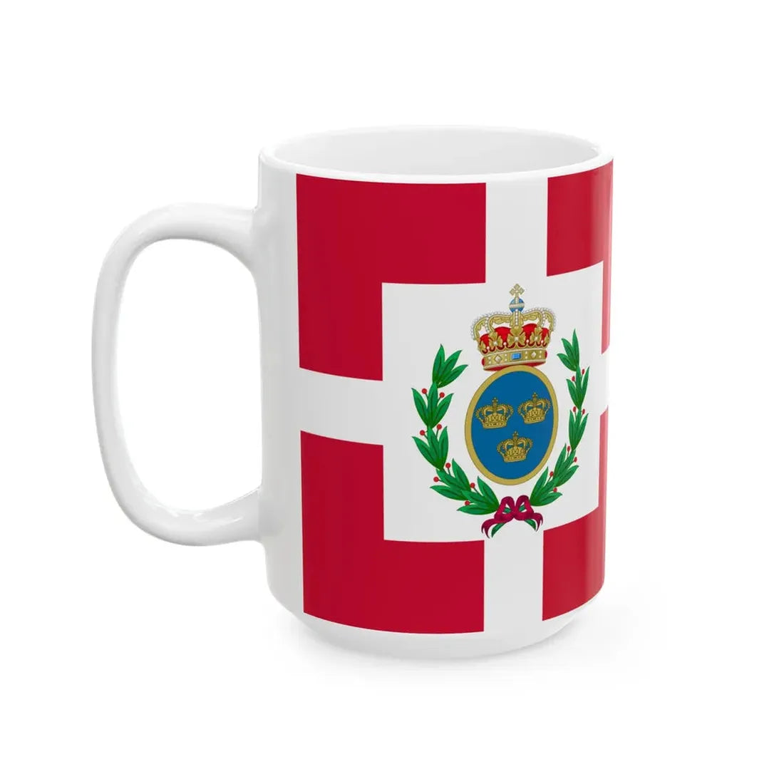 Navy Rank Flag of General Admiral Denmark (Denmark) White Coffee Mug - Go Mug Yourself