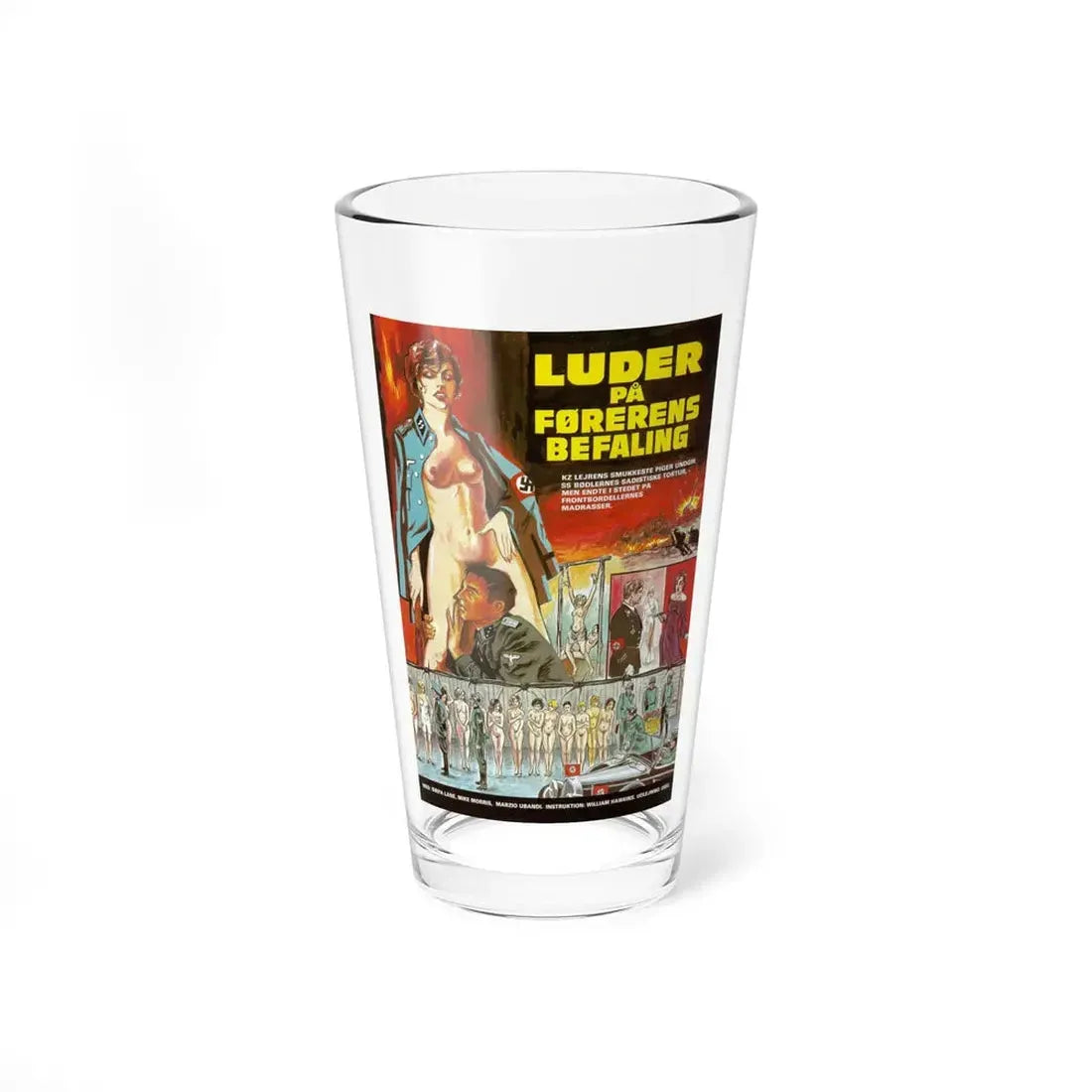 NAZI LOVE CAMP 27 (DANISH) 1977 Movie Poster - Pint Glass 16oz 16oz - Go Mug Yourself