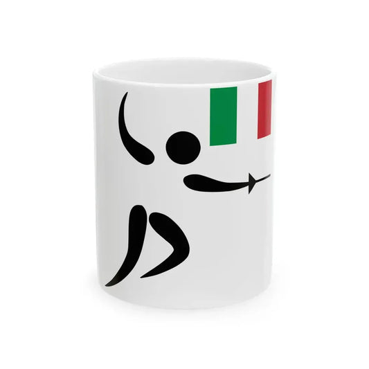 Nazionale italiana scherma (Italy) White Coffee Mug 11oz - Go Mug Yourself