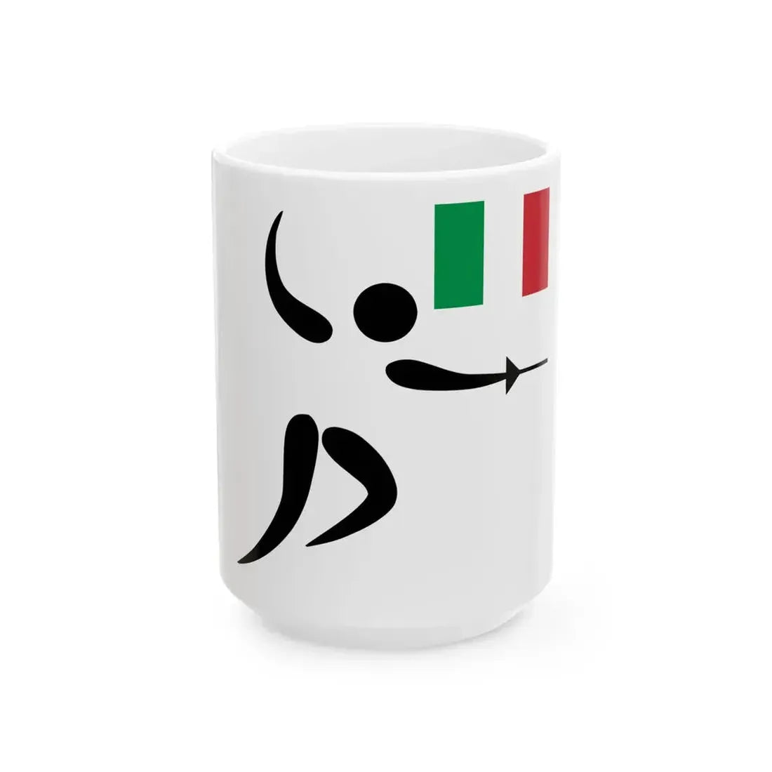 Nazionale italiana scherma (Italy) White Coffee Mug 15oz - Go Mug Yourself