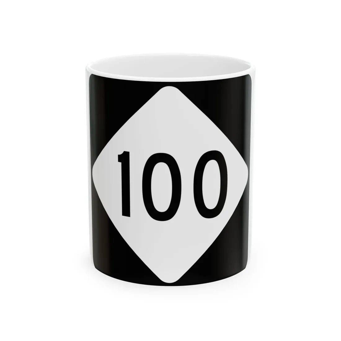 NC 100 (North Carolina) (Road Sign) White Coffee Mug 11oz - Go Mug Yourself
