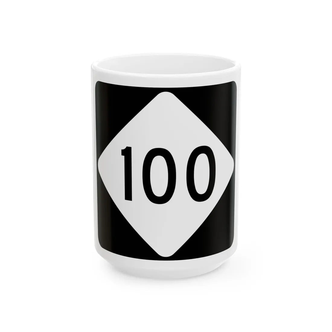NC 100 (North Carolina) (Road Sign) White Coffee Mug 15oz - Go Mug Yourself