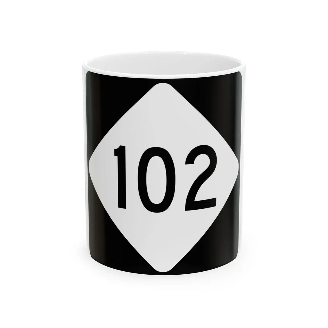 NC 102 (North Carolina) (Road Sign) White Coffee Mug 11oz - Go Mug Yourself